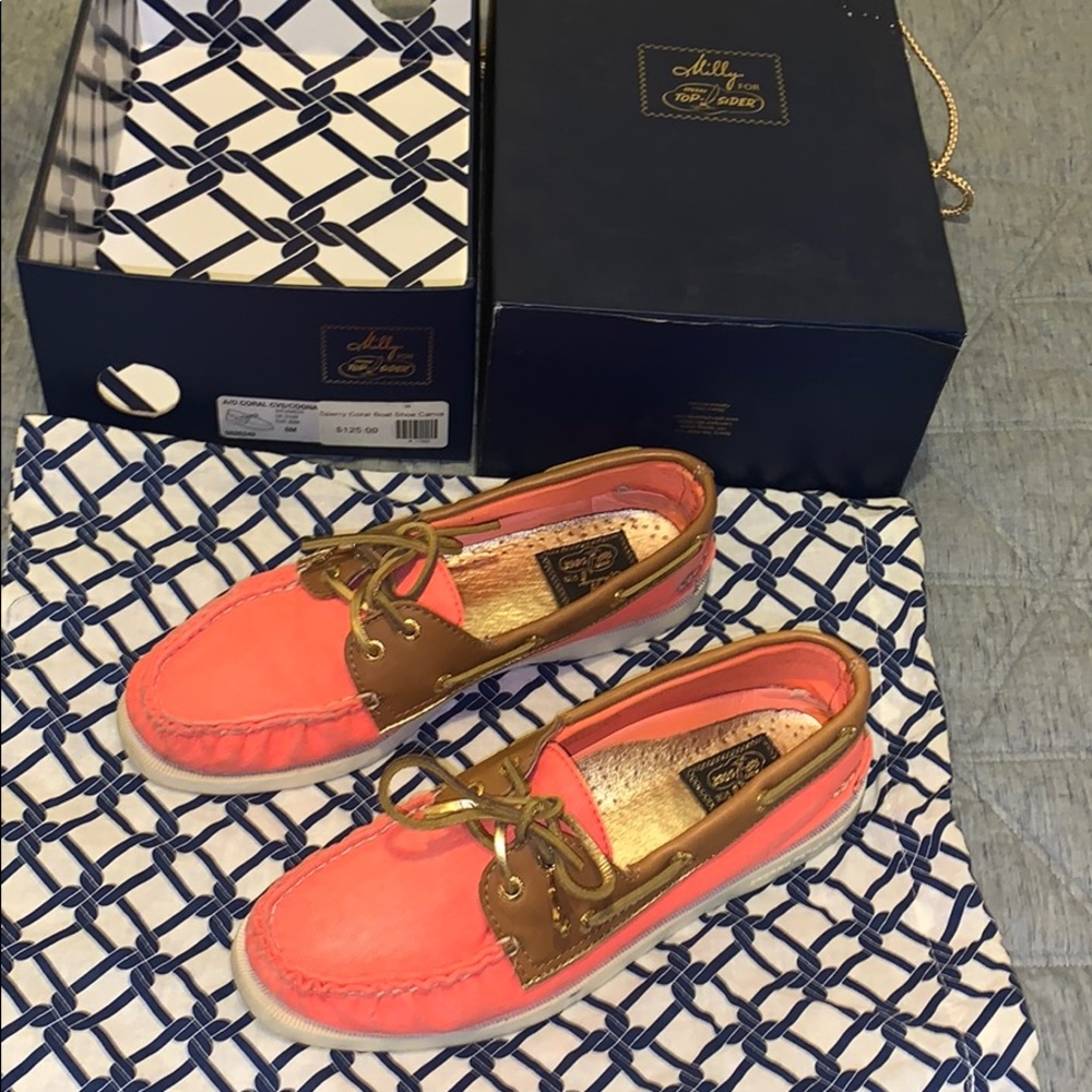 Milly for Sperry Coral boat shoes size 8
